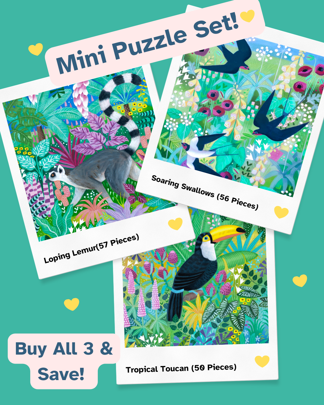 Mini Puzzle Sets - Nautilus Puzzles - Wooden Jigsaw Puzzles For Adults