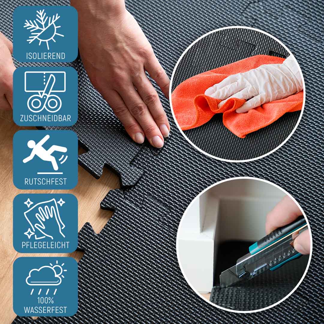 Puzzlematten aus Schaumstoff (Sportsboden, Fitnessunterlage) – Holzoptik (B‑Ware) - - Outlet von NEOLYMP | Fitnessequipment und Sportartikel