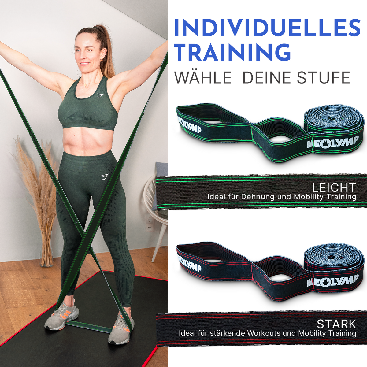 Superband mit Multianker - - Fitnessbänder von NEOLYMP | Fitnessequipment und Sportartikel