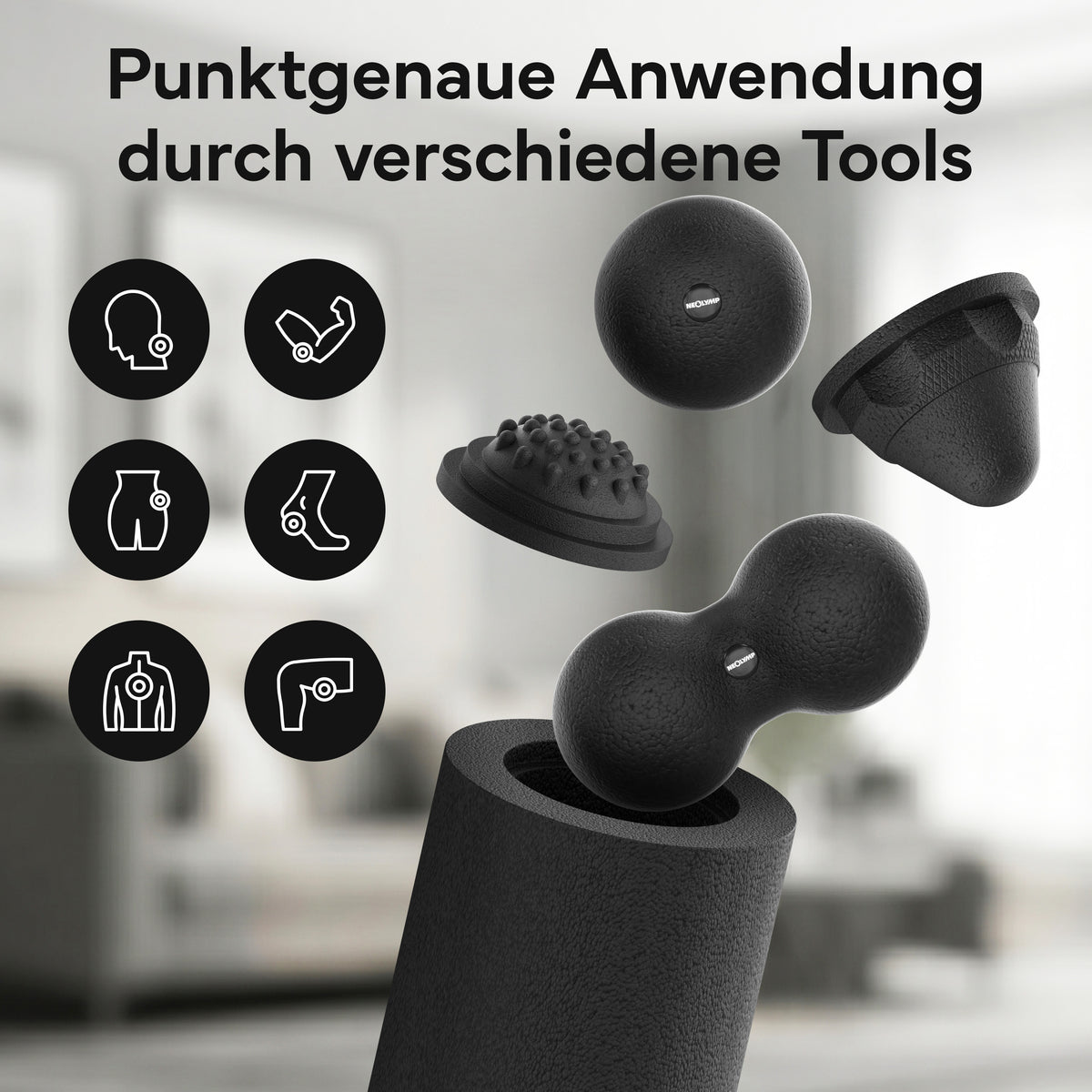 5-teiliges Faszienrollen Set - - Recovery & Akupressur von NEOLYMP | Fitnessequipment und Sportartikel