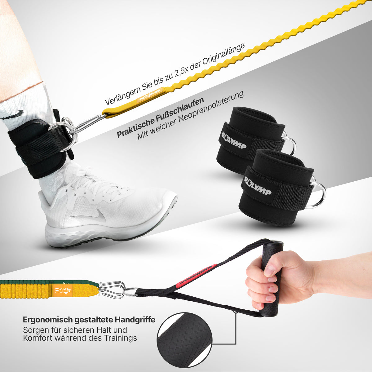 Tube Bands Set inkl. Zubehör – Default Title (B‑Ware) - - Outlet von NEOLYMP | Fitnessequipment und Sportartikel