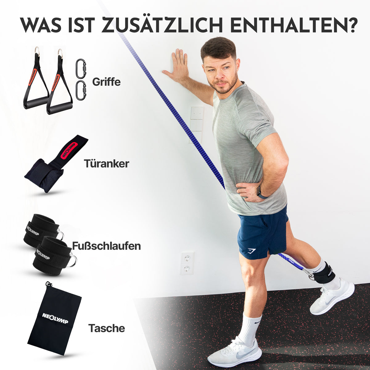 Tube Bands Set inkl. Zubehör – Default Title (B‑Ware) - - Outlet von NEOLYMP | Fitnessequipment und Sportartikel