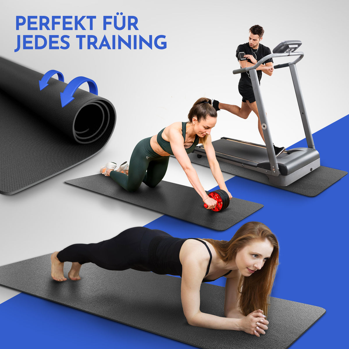 Bodenschutzmatte für Fitnessgeräte und Laufband - M: 130 x 70 cm 8mm - Bodenschutz von NEOLYMP | Fitnessequipment und Sportartikel