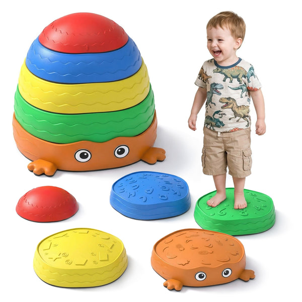 Balancing Stepping Stones for Kids, Stackable 5-Piece Set