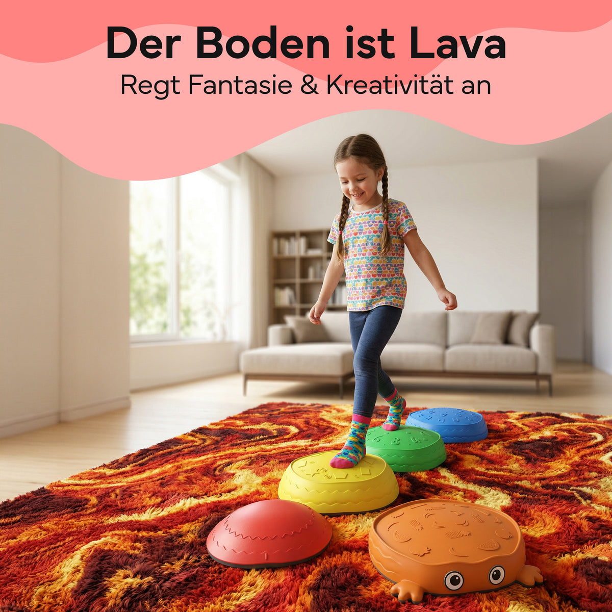 Balanciersteine für Kinder, 5er-Set stapelbar | B-Ware - - Outlet von NEOLYMP | Fitnessequipment und Sportartikel