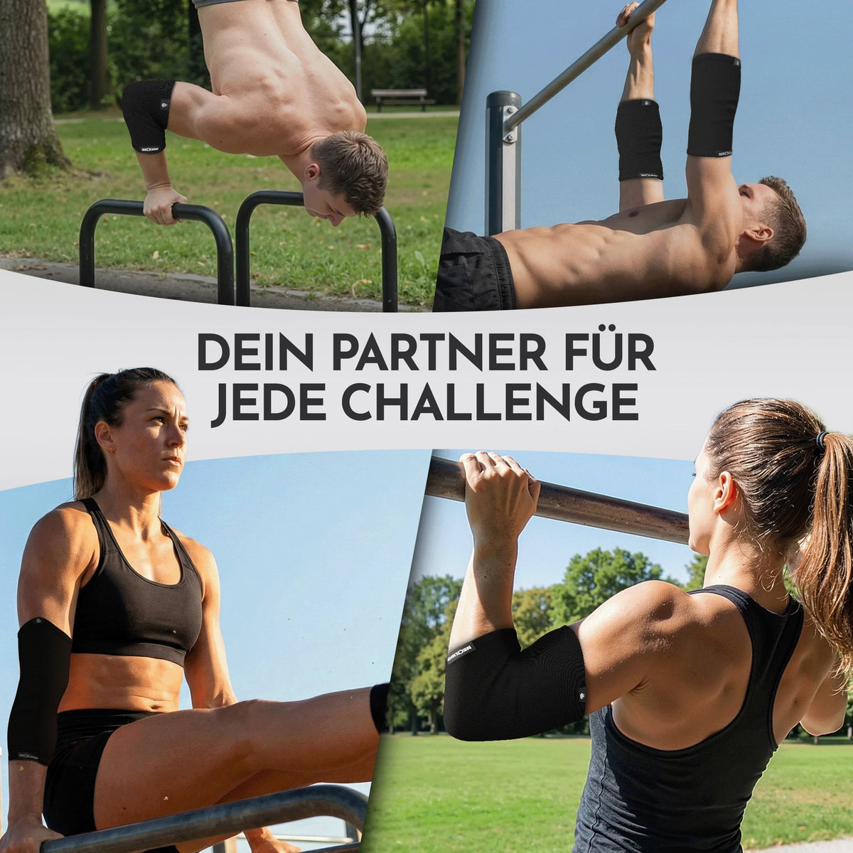 Ellenbogen-Bandagen - 2er Set, Größe S - XL – Größe: M (23-31 cm) | B-Ware - - Outlet von NEOLYMP | Fitnessequipment und Sportartikel