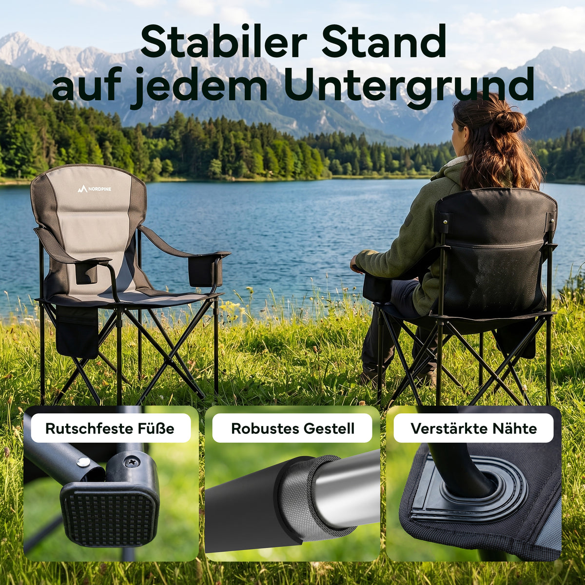 Campingstuhl – Groß | B-Ware - - Outlet von NEOLYMP | Fitnessequipment und Sportartikel