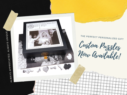 Custom photo puzzle gift box promotion banner