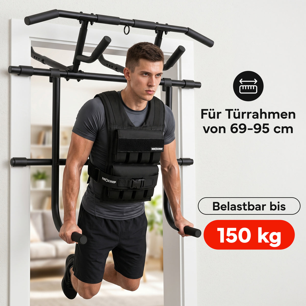 Dip-Bar-Adapter für Klimmzugstange - Dip Station | B-Ware - - Outlet von NEOLYMP | Fitnessequipment und Sportartikel