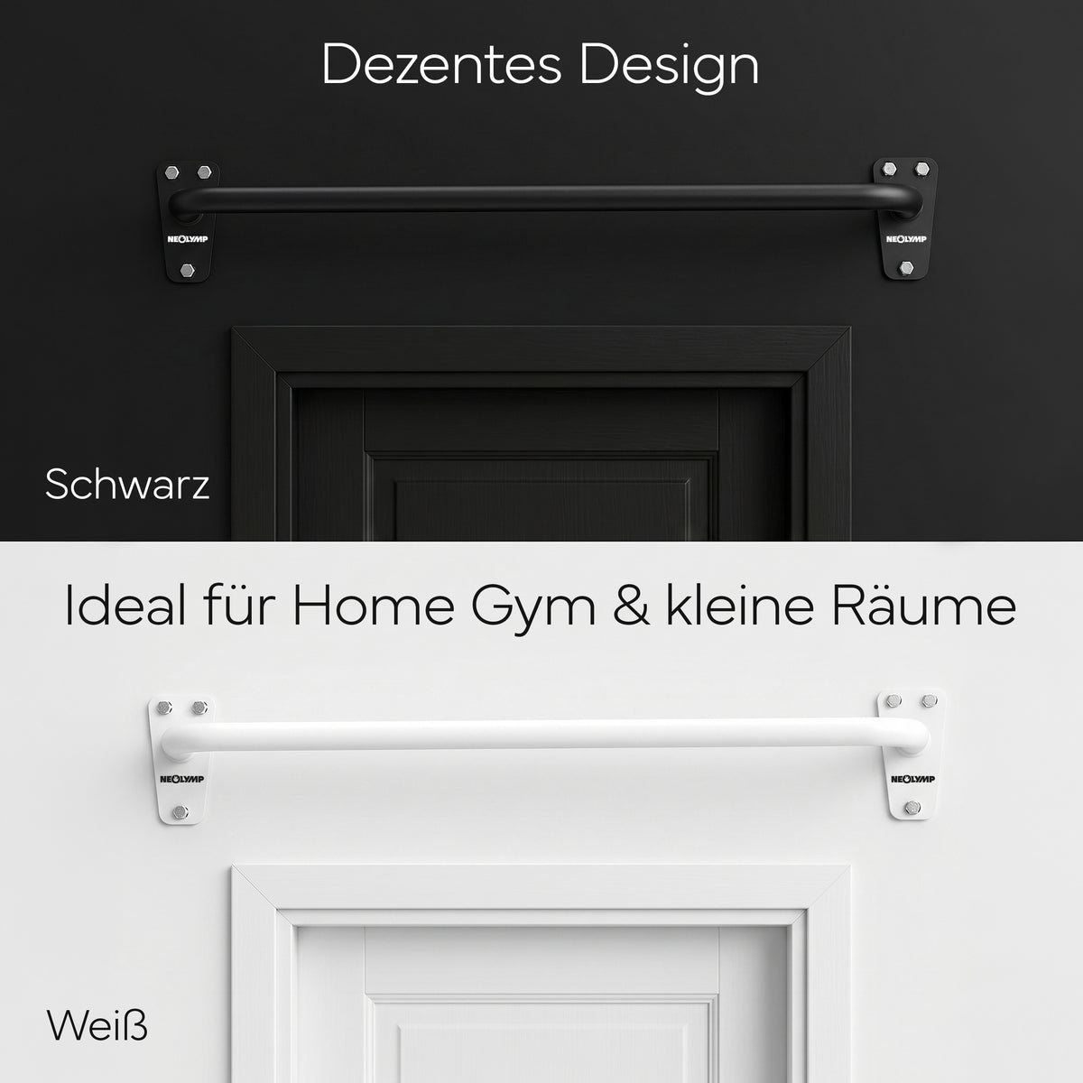 Klimmzugstange für Wandmontage, Pull Up Bar über der Tür – Schwarz | B-Ware - - Outlet von NEOLYMP | Fitnessequipment und Sportartikel