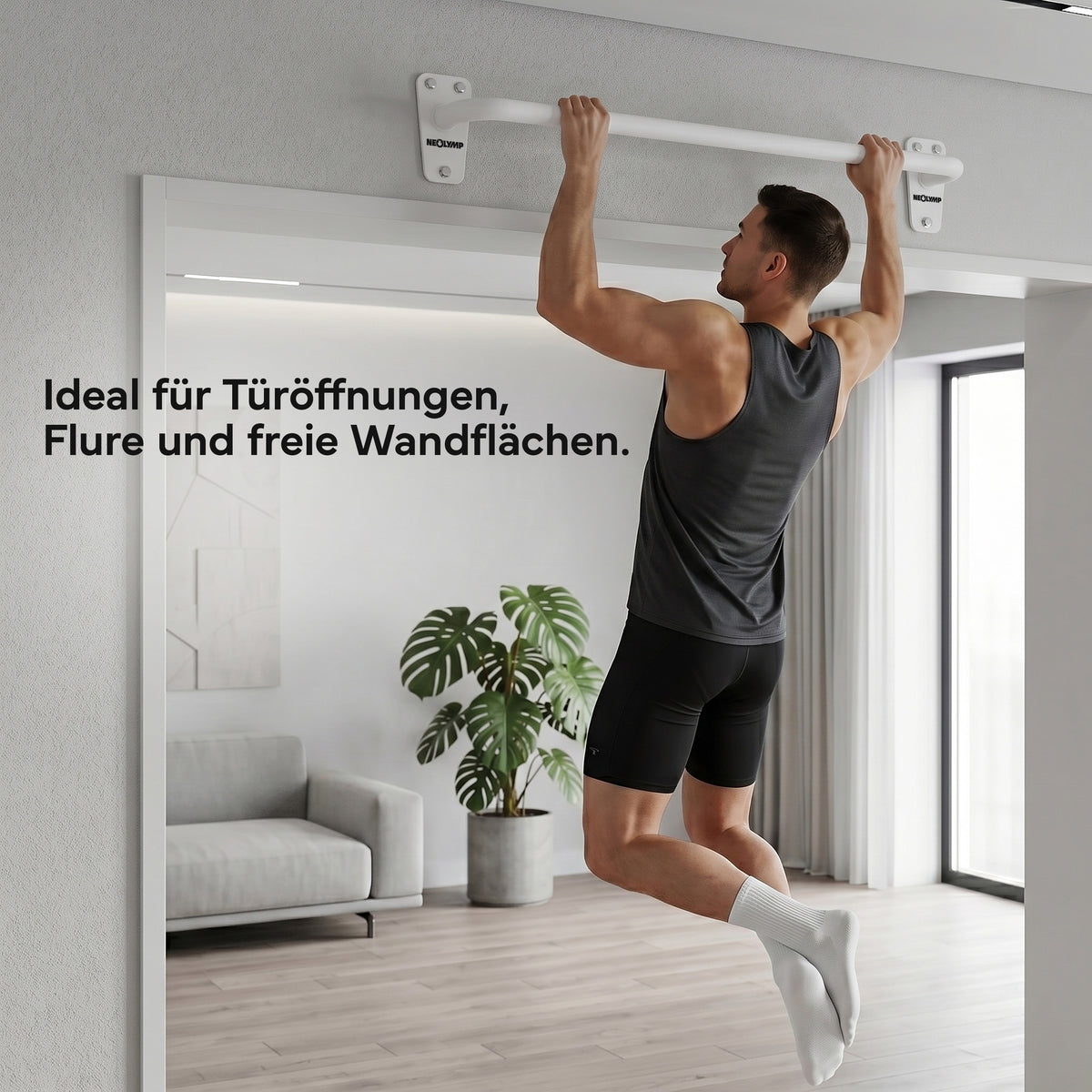 Klimmzugstange für Wandmontage, Pull Up Bar über der Tür – Weiß | B-Ware - - Outlet von NEOLYMP | Fitnessequipment und Sportartikel