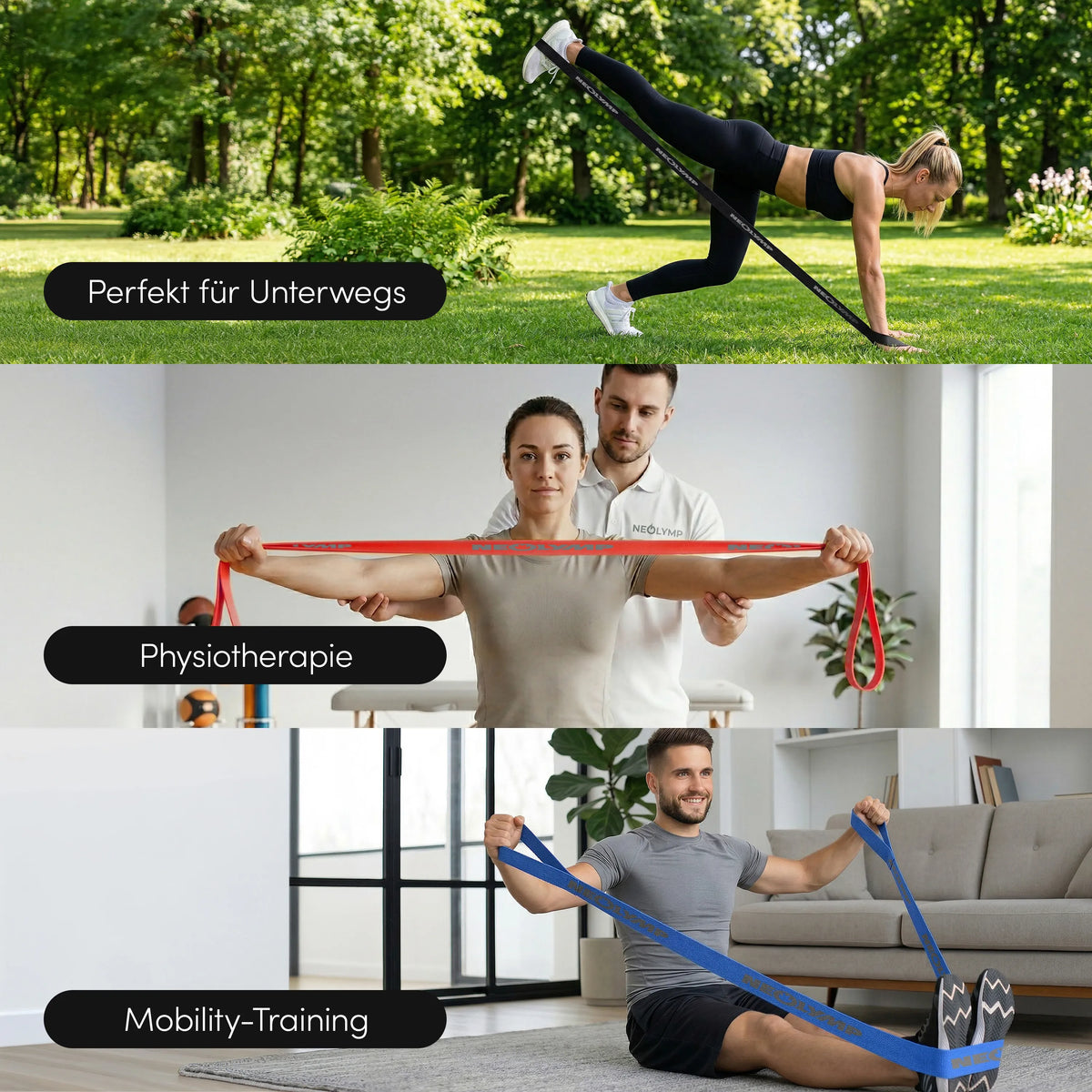 Stoff-Flatband – 5er-Set (B‑Ware) - - Outlet von NEOLYMP | Fitnessequipment und Sportartikel