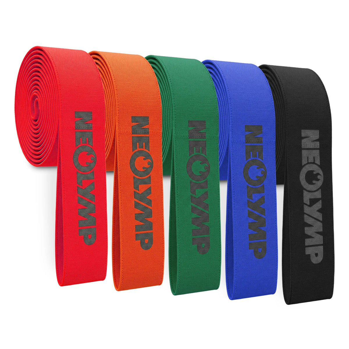 Resistance Bands aus Stoff - extra lang, 5 Stärken - - Fitnessbänder von NEOLYMP | Fitnessequipment und Sportartikel