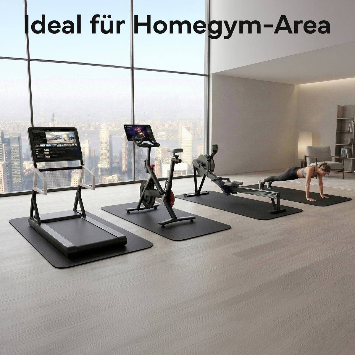 Laufbandmatte - Bodenschutz für Fitnessgeräte und Laufbänder XXL – Schwarz | B-Ware - - Outlet von NEOLYMP | Fitnessequipment und Sportartikel