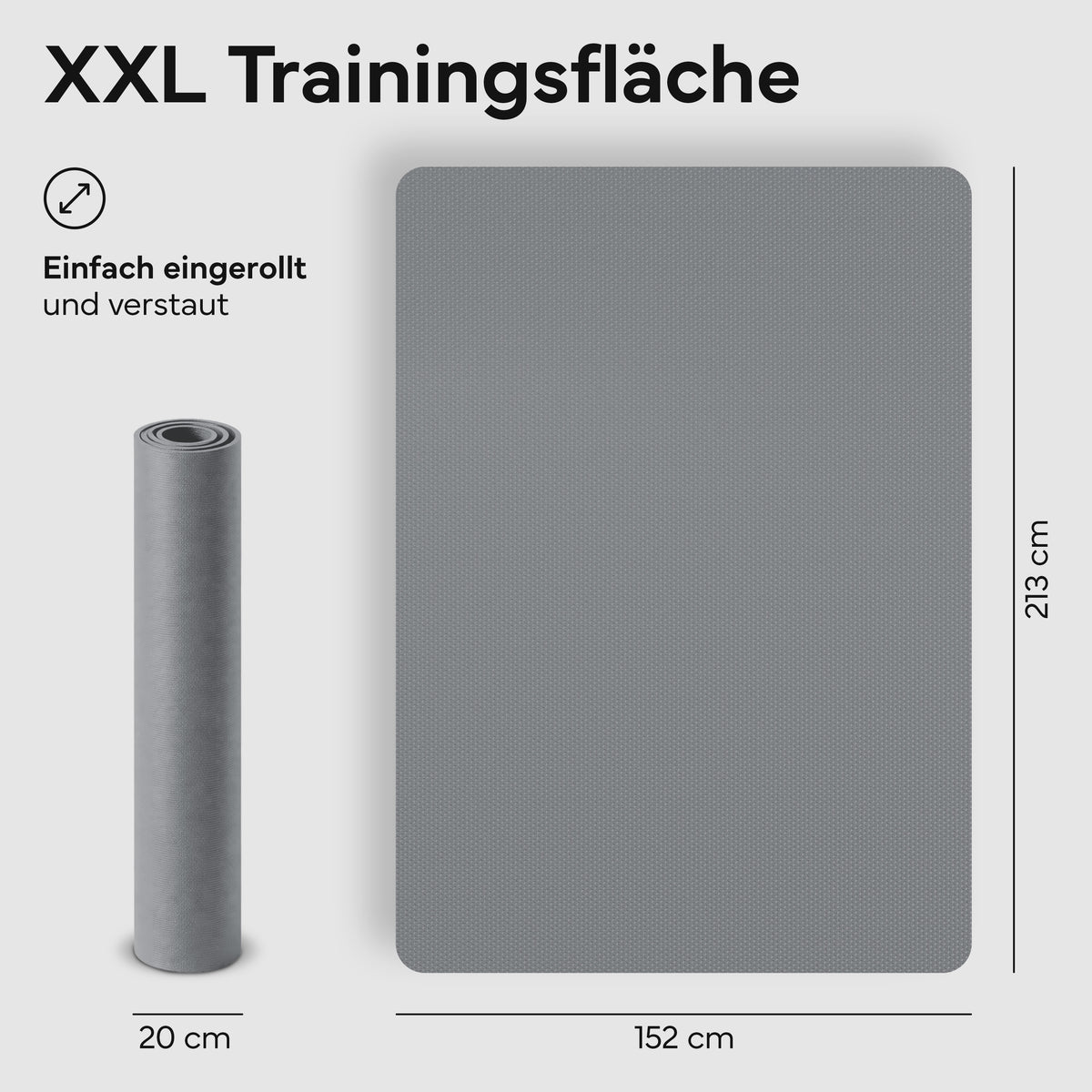 Laufbandmatte - Bodenschutz für Fitnessgeräte und Laufbänder XXL – Grau | B-Ware - - Outlet von NEOLYMP | Fitnessequipment und Sportartikel