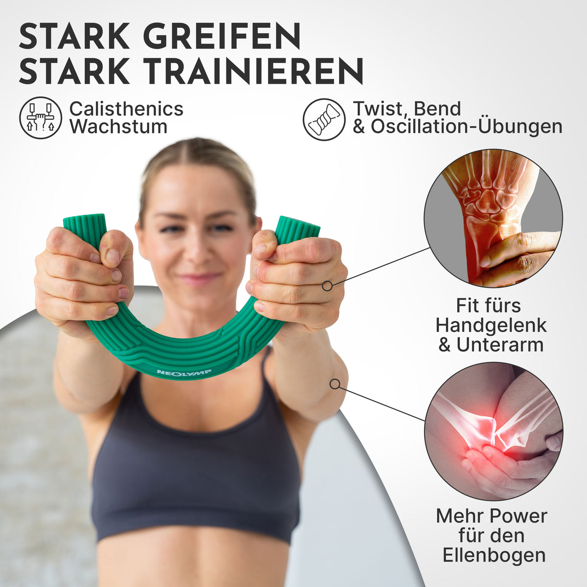 Flexbar Trainingsstab Handkraft-Trainer – 6.8 kg (grün) (B‑Ware) - - Outlet von NEOLYMP | Fitnessequipment und Sportartikel