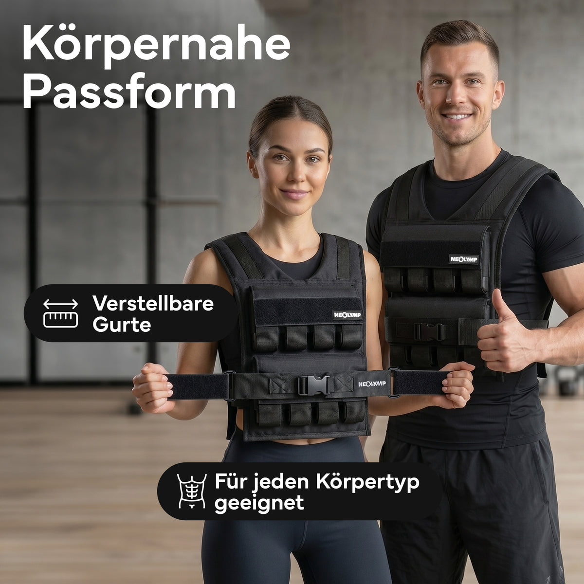 Verstellbare Gewichtsweste bis 20 kg, für Calisthenics | B-Ware - - Outlet von NEOLYMP | Fitnessequipment und Sportartikel
