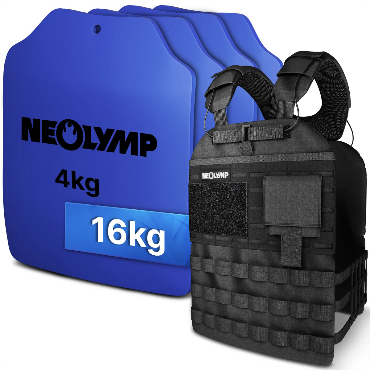 Gewichtsweste mit Zusatzgewicht - Weighted Vest für Calisthenics & HIIT - Gewichtsweste 16 kg Set - Gewichtswesten & -manschetten von NEOLYMP | Fitnessequipment und Sportartikel