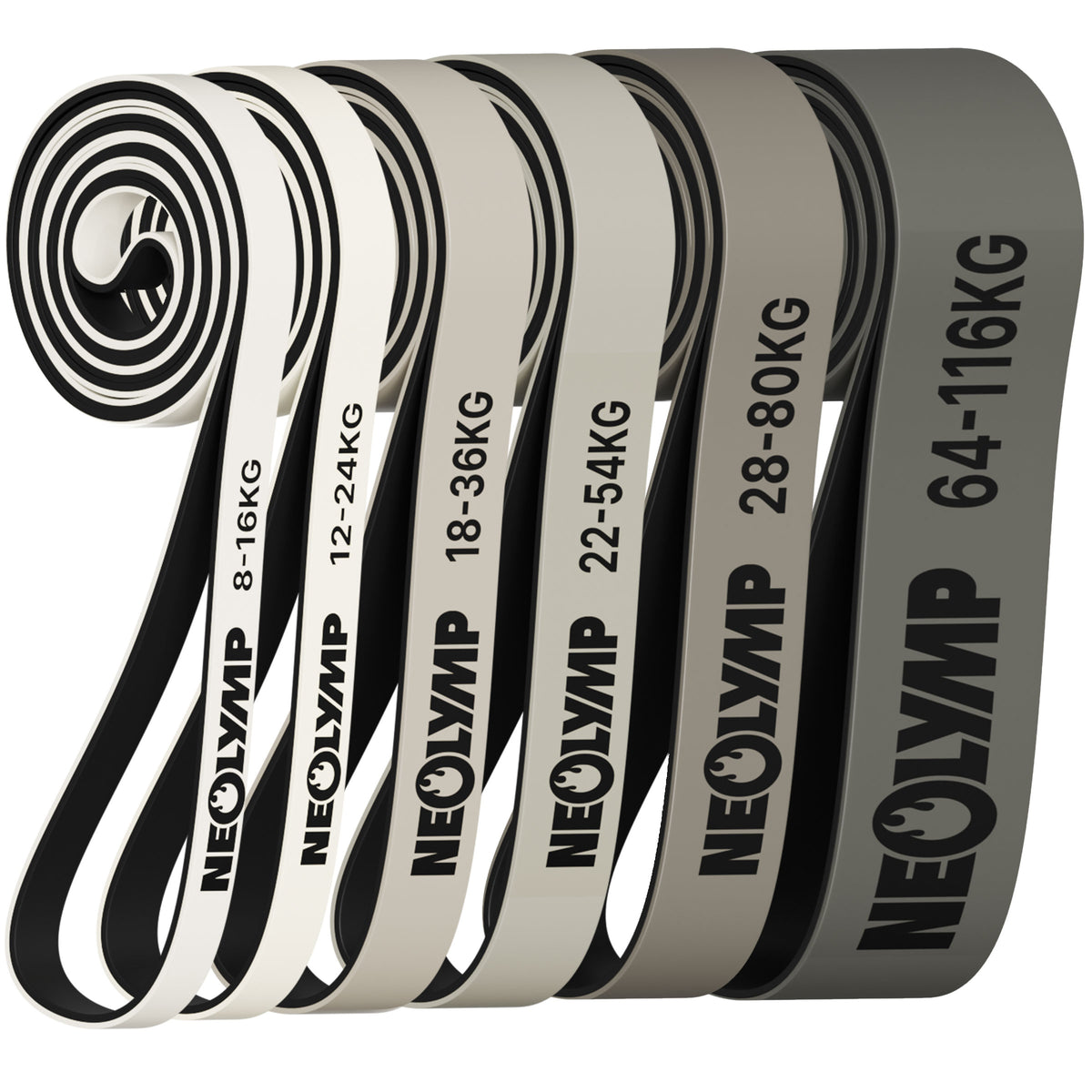 Heavy Resistance Bands aus Latex - grau - - Fitnessbänder von NEOLYMP | Fitnessequipment und Sportartikel