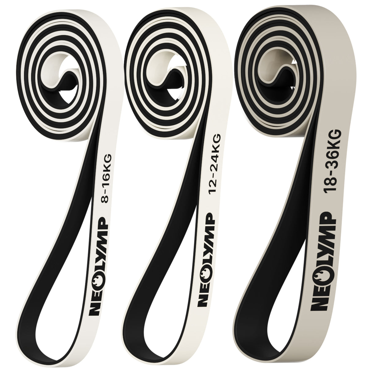 Heavy Resistance Bands aus Latex grau – 3er Set Light (B‑Ware) - - Outlet von NEOLYMP | Fitnessequipment und Sportartikel