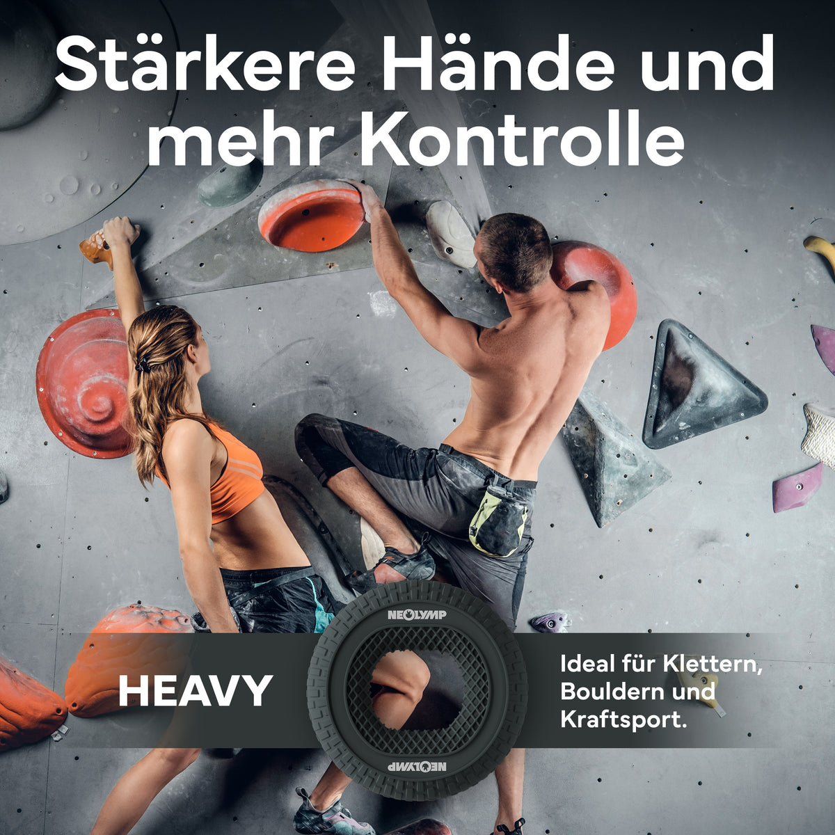 Handtrainer-Ringe aus Silikon | 3er-Set - - Sportgerät von NEOLYMP | Fitnessequipment und Sportartikel