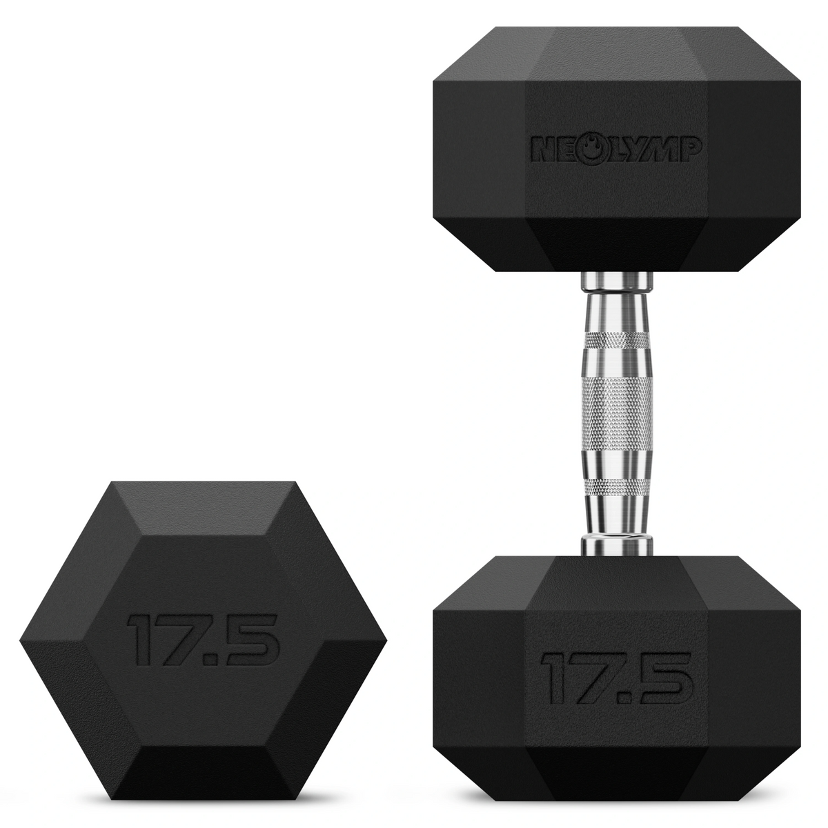 Hexagon Hanteln mit TPU-Ummantelung, 2er Sets 1 bis 50 kg - 2 x 17.5 kg - Hantel von NEOLYMP | Fitnessequipment und Sportartikel