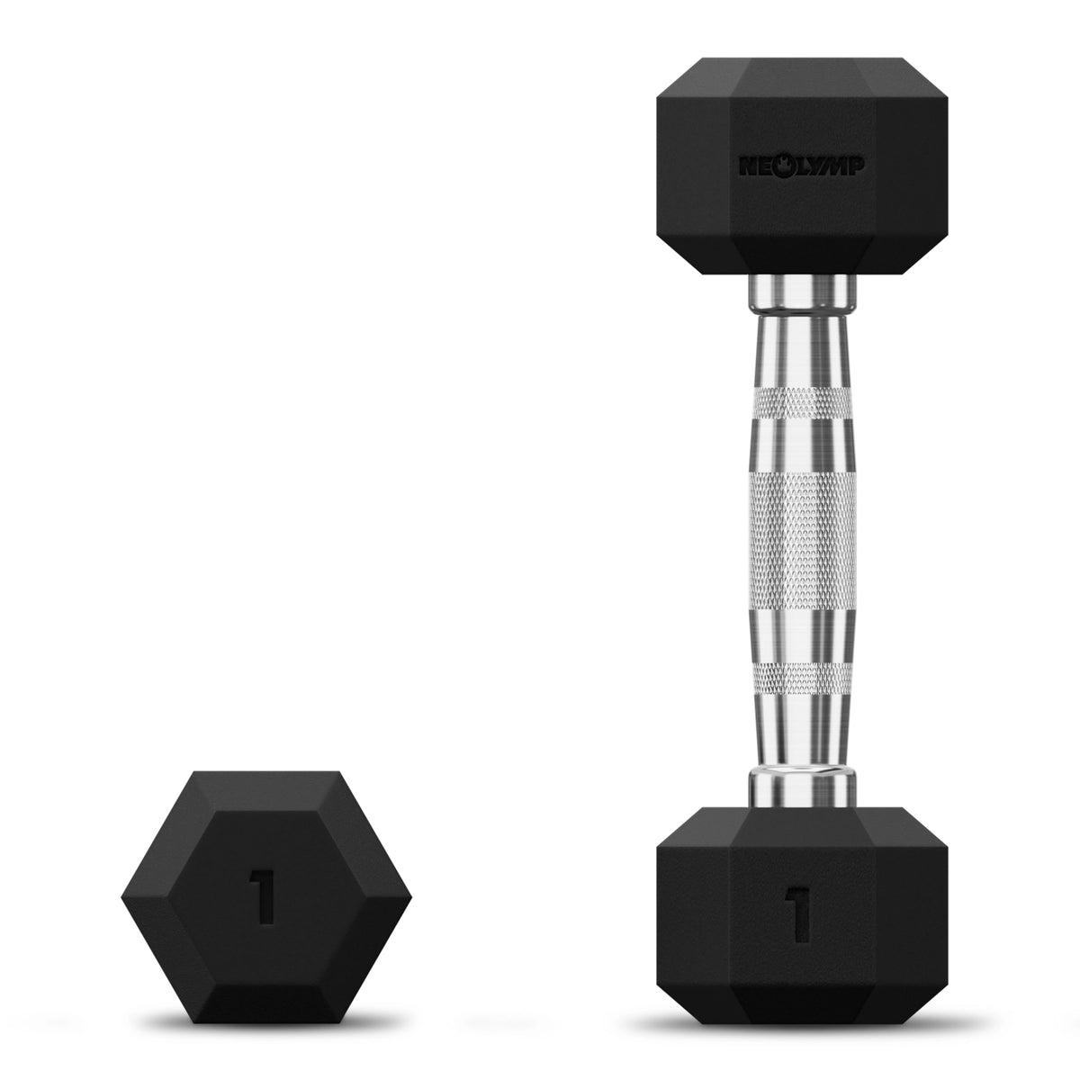 Hexagon Hanteln mit TPU-Ummantelung, 2er Sets 1 bis 50 kg - 2 x 1 kg - Hantel von NEOLYMP | Fitnessequipment und Sportartikel