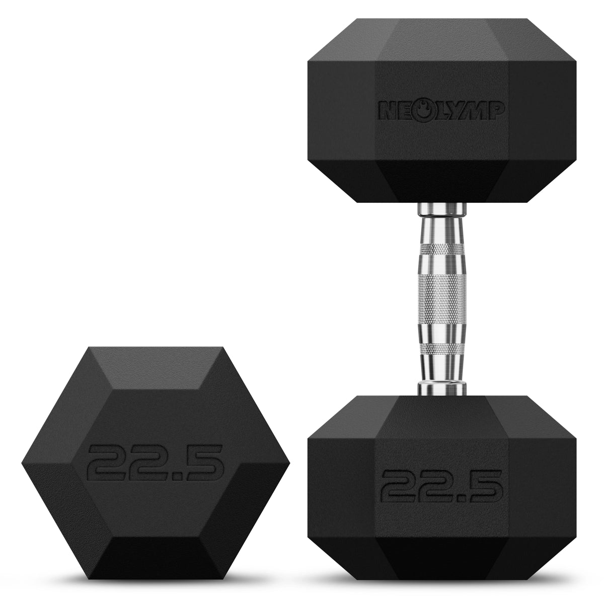 Hexagon Hanteln mit TPU-Ummantelung, 2er Sets 1 bis 50 kg - 2 x 22.5 kg - Hantel von NEOLYMP | Fitnessequipment und Sportartikel