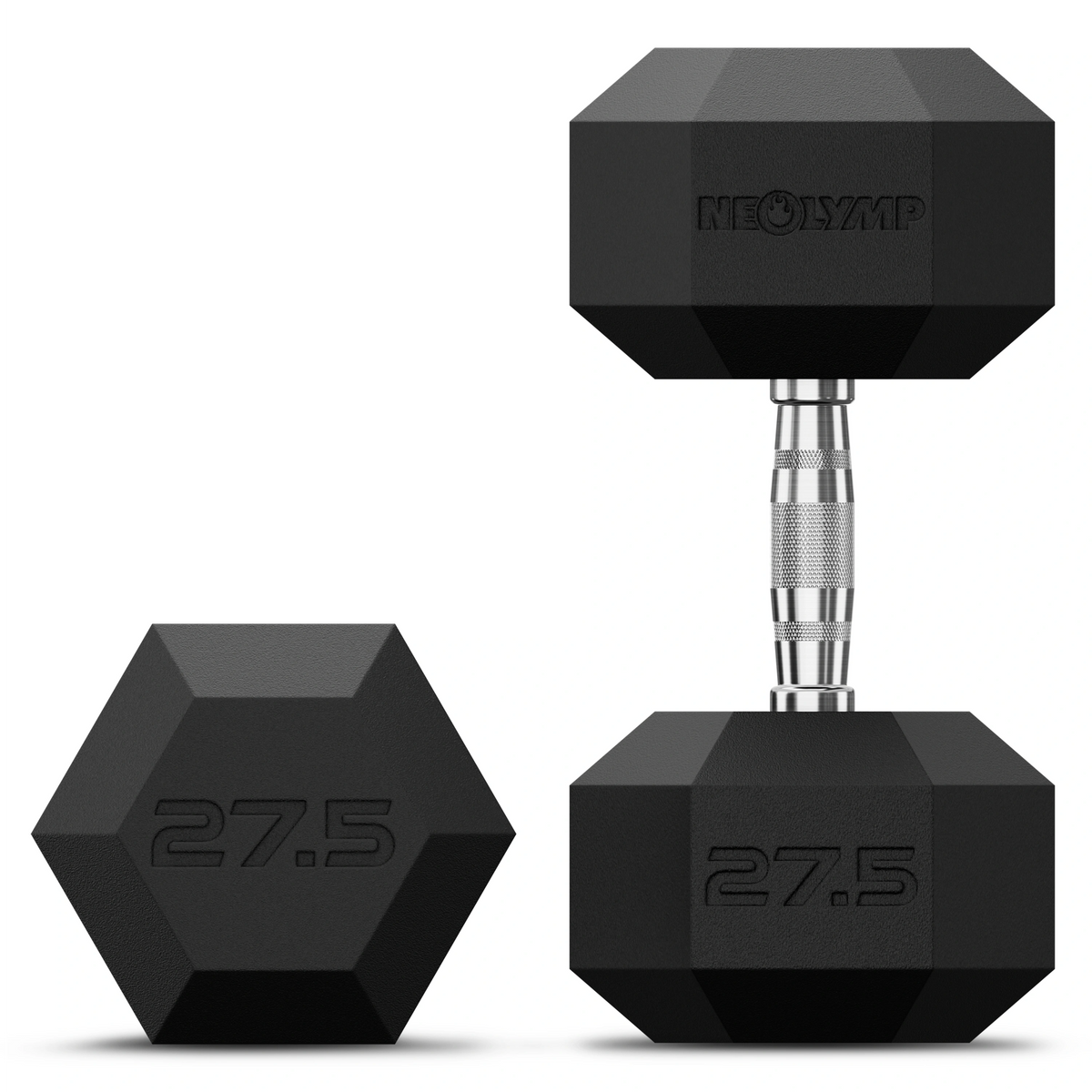 Hexagon Hanteln mit TPU-Ummantelung, 2er Sets 1 bis 50 kg - 2 x 27.5 kg - Hantel von NEOLYMP | Fitnessequipment und Sportartikel