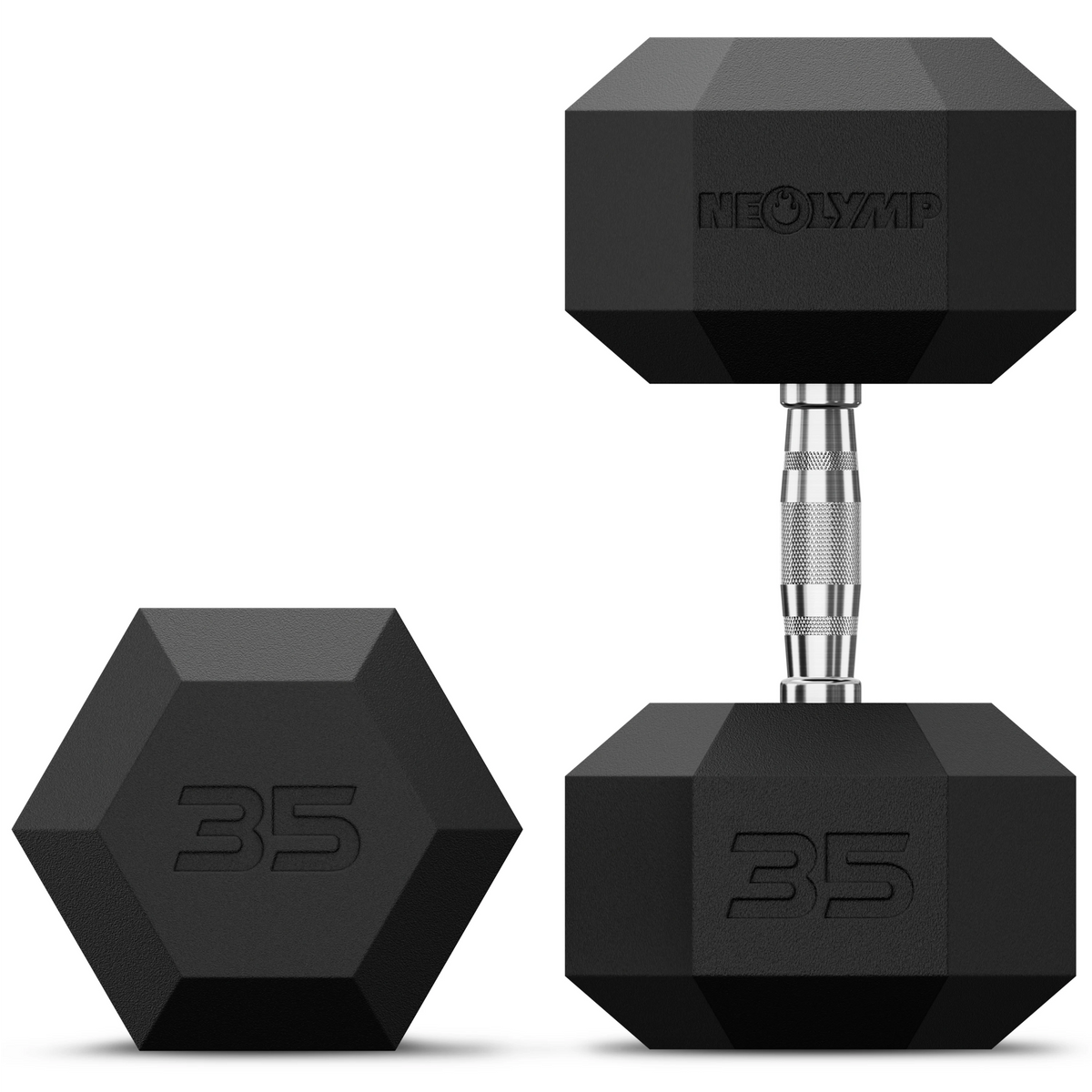 Hexagon Hanteln mit TPU-Ummantelung, 2er Sets 1 bis 50 kg - 2 x 35 kg - Hantel von NEOLYMP | Fitnessequipment und Sportartikel