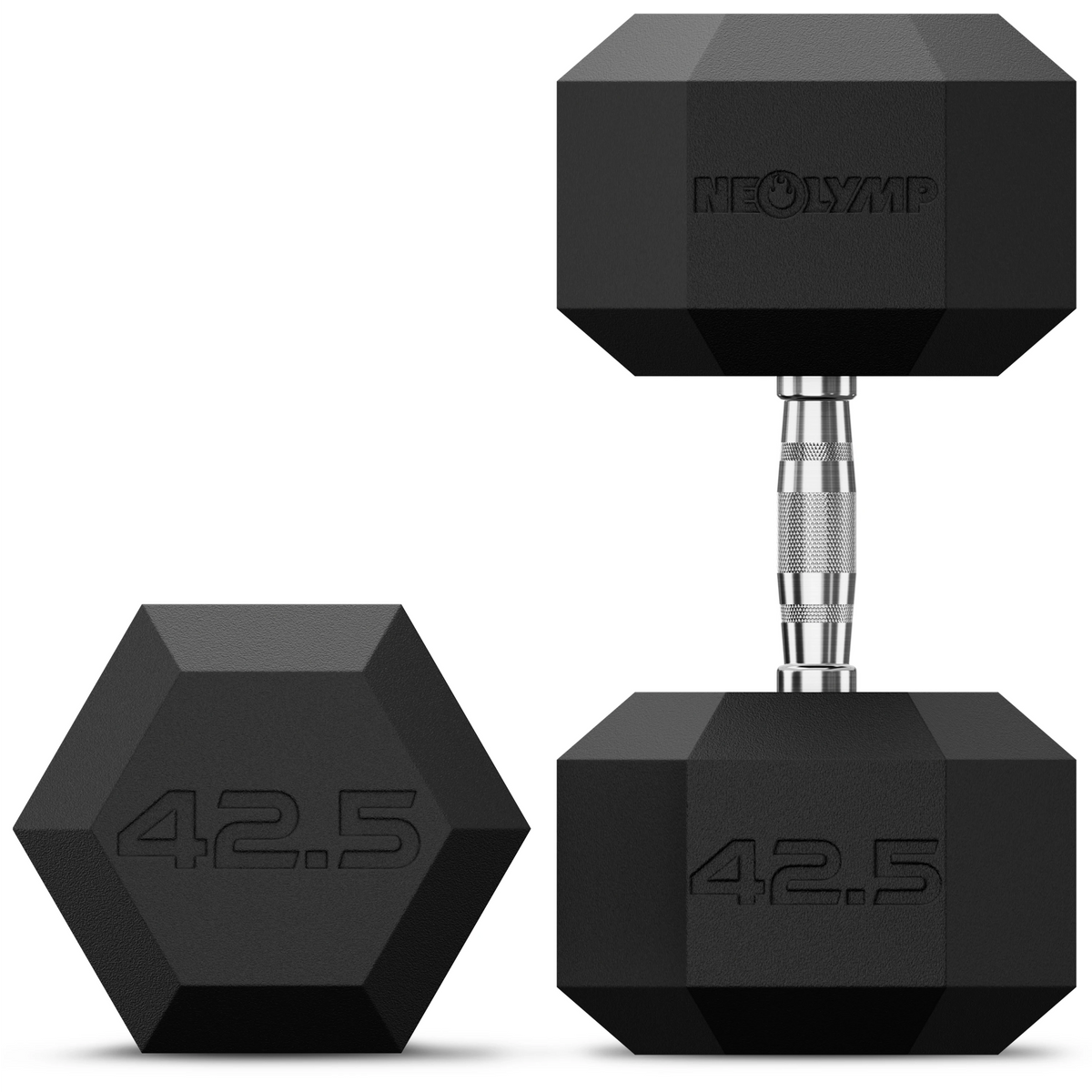 Hexagon Hanteln mit TPU-Ummantelung, 2er Sets 1 bis 50 kg - 2 x 42.5 kg - Hantel von NEOLYMP | Fitnessequipment und Sportartikel