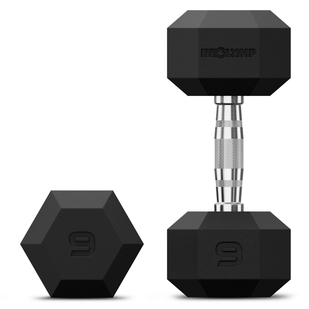 Hexagon Hanteln mit TPU-Ummantelung, 2er Sets 1 bis 50 kg - 2 x 9 kg - Hantel von NEOLYMP | Fitnessequipment und Sportartikel