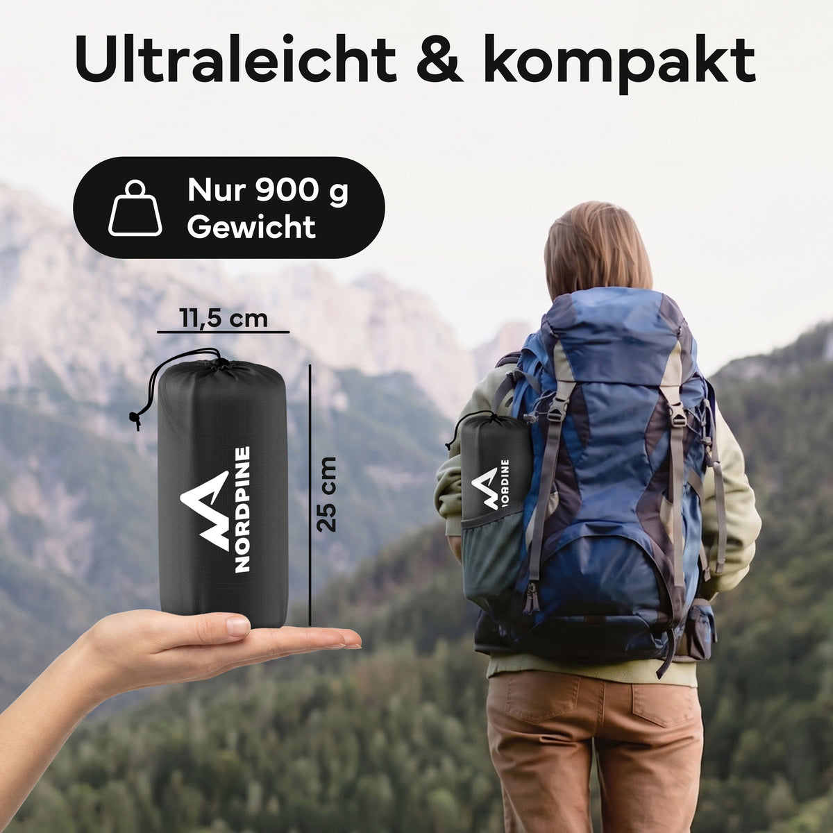 Isomatte Single - kombinierbar, integrierte Luftpumpe – Schwarz | B-Ware - - Outlet von NEOLYMP | Fitnessequipment und Sportartikel
