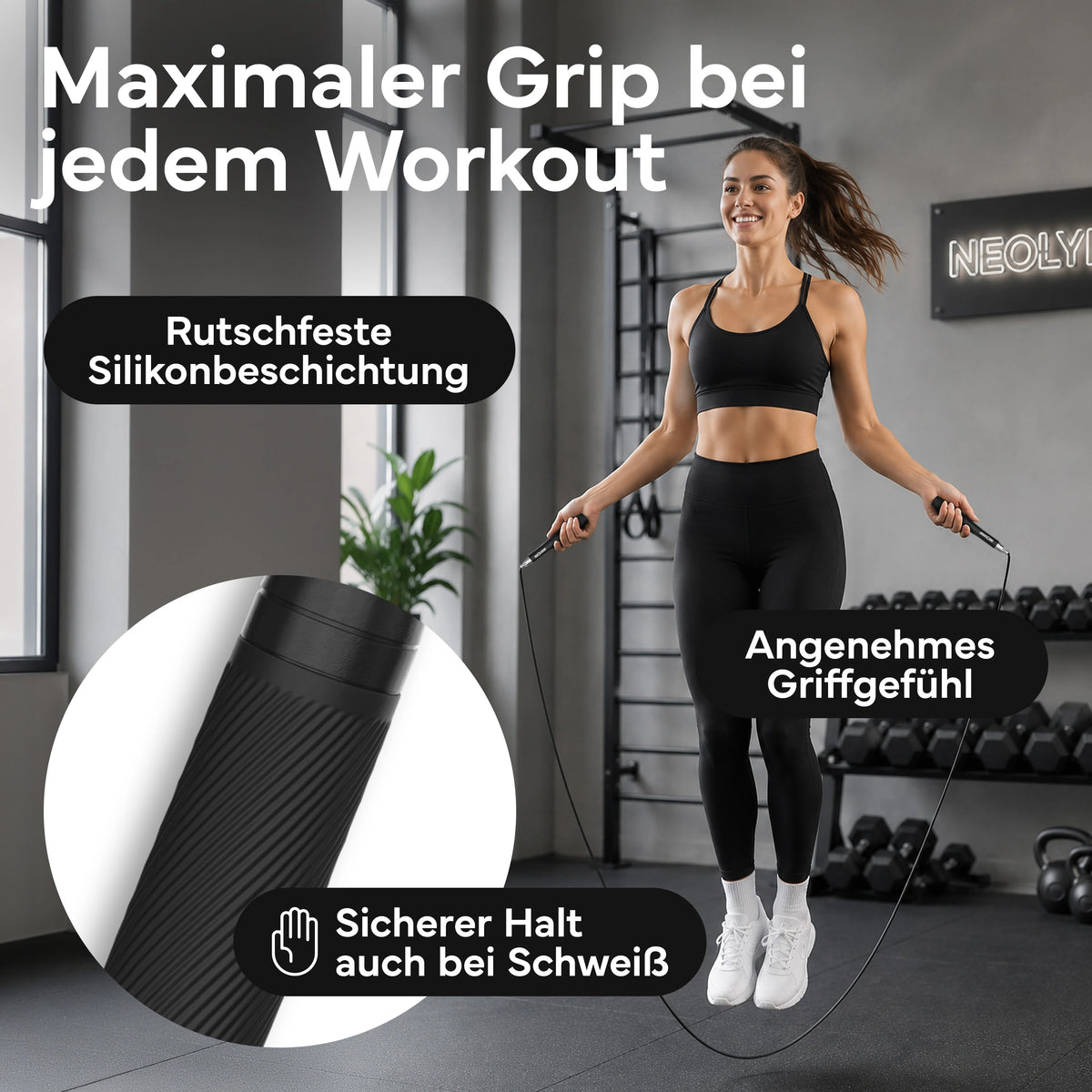 Springseil - Speed Jump Rope aus Aluminium - - Sportgerät von NEOLYMP | Fitnessequipment und Sportartikel