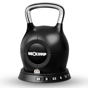 Kettlebell mit verstellbarem Gewicht (7 in 1) - bis 10 kg oder 20 kg - Kettlebell verstellbar 1.5-10 kg - Kettlebell von NEOLYMP | Fitnessequipment und Sportartikel