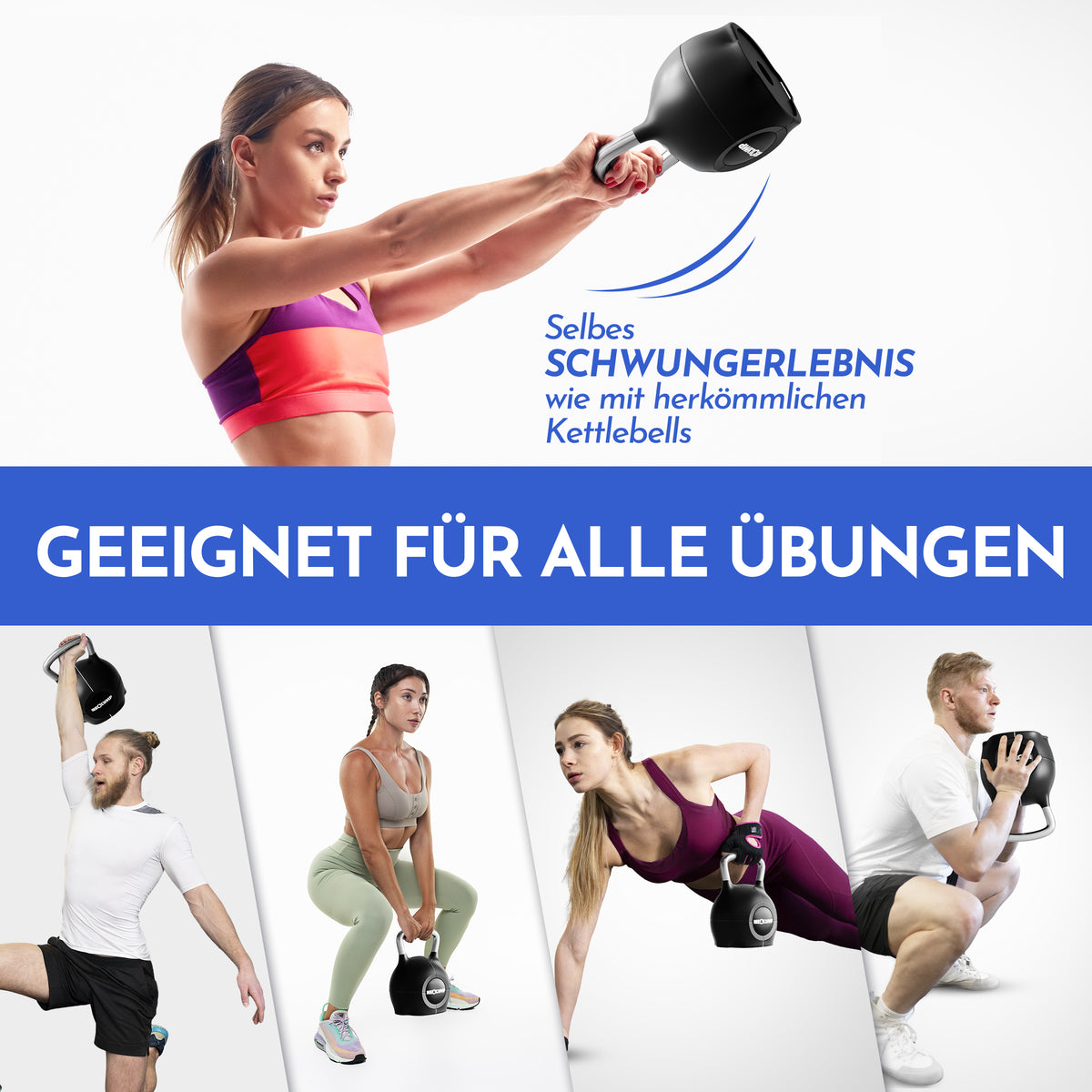 Kettlebell mit verstellbarem Gewicht (7 in 1) - bis 10 kg oder 20 kg - 2er-Set Kettlebell (1.5-10 kg & 2-20 kg) - Kettlebell von NEOLYMP | Fitnessequipment und Sportartikel