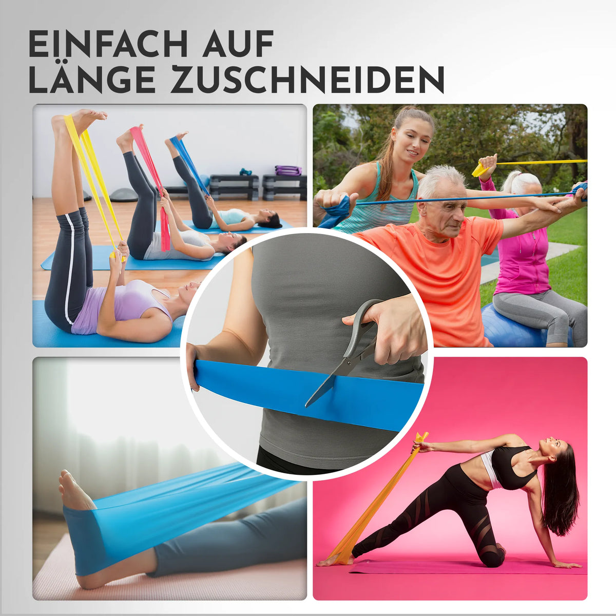 Elastische Widerstandsbänder TPE auf Rolle – Schwer (Blau) / 23 Meter (B‑Ware) - - Outlet von NEOLYMP | Fitnessequipment und Sportartikel
