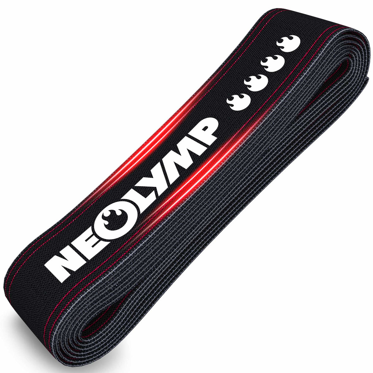 Powerband aus Stoff - mit Verstellschnalle - Powerband in schwarz (stark) - Fitnessbänder von NEOLYMP | Fitnessequipment und Sportartikel