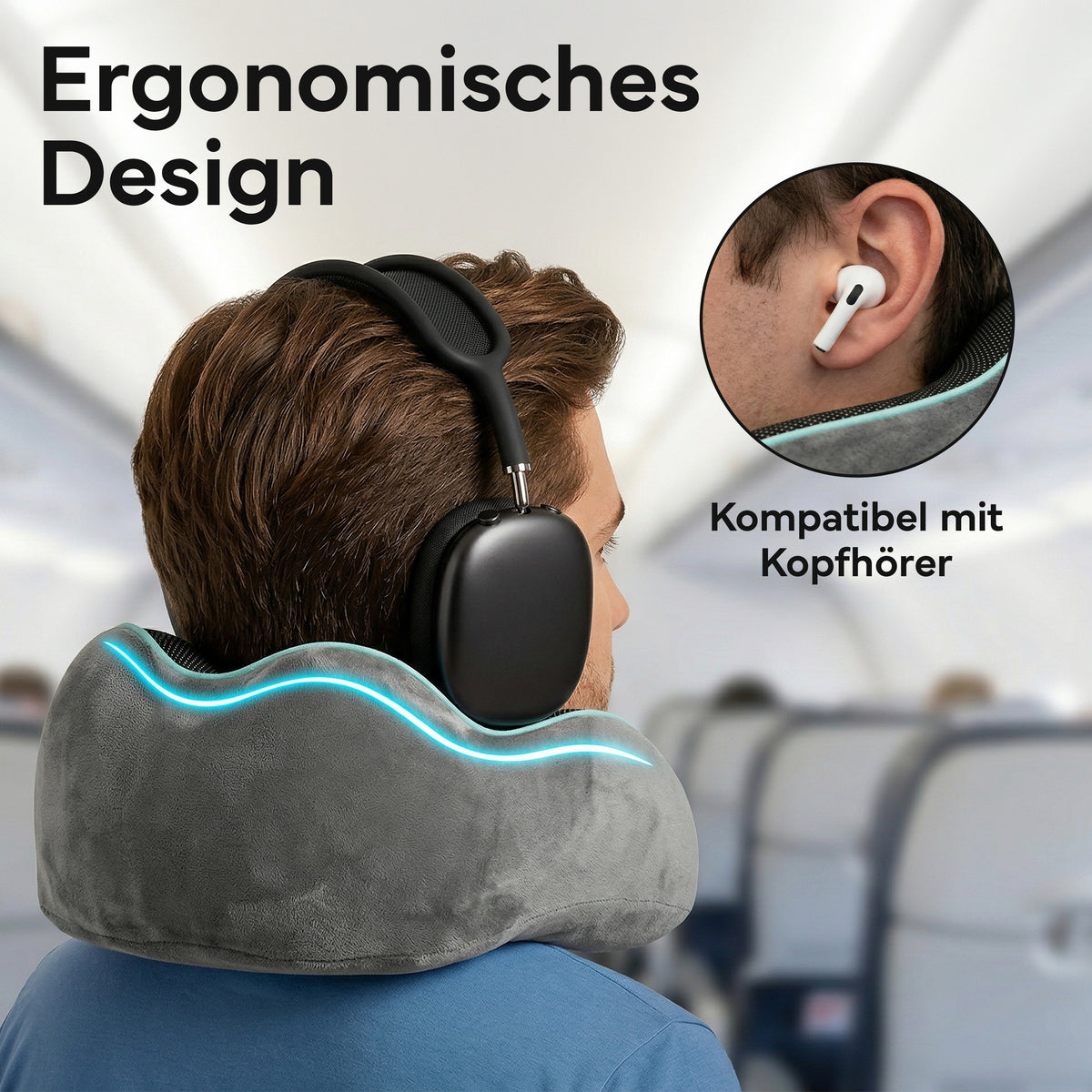 Reise-Nackenkissen - mit 360°-Kopfstütze und Memory Foam | B-Ware - - Outlet von NEOLYMP | Fitnessequipment und Sportartikel