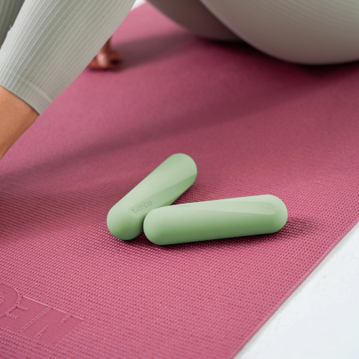 Pilateshanteln 2er Set aus hochwertigem Silikon, Matcha / 1 kg | B-Ware - - Outlet von NEOLYMP | Fitnessequipment und Sportartikel