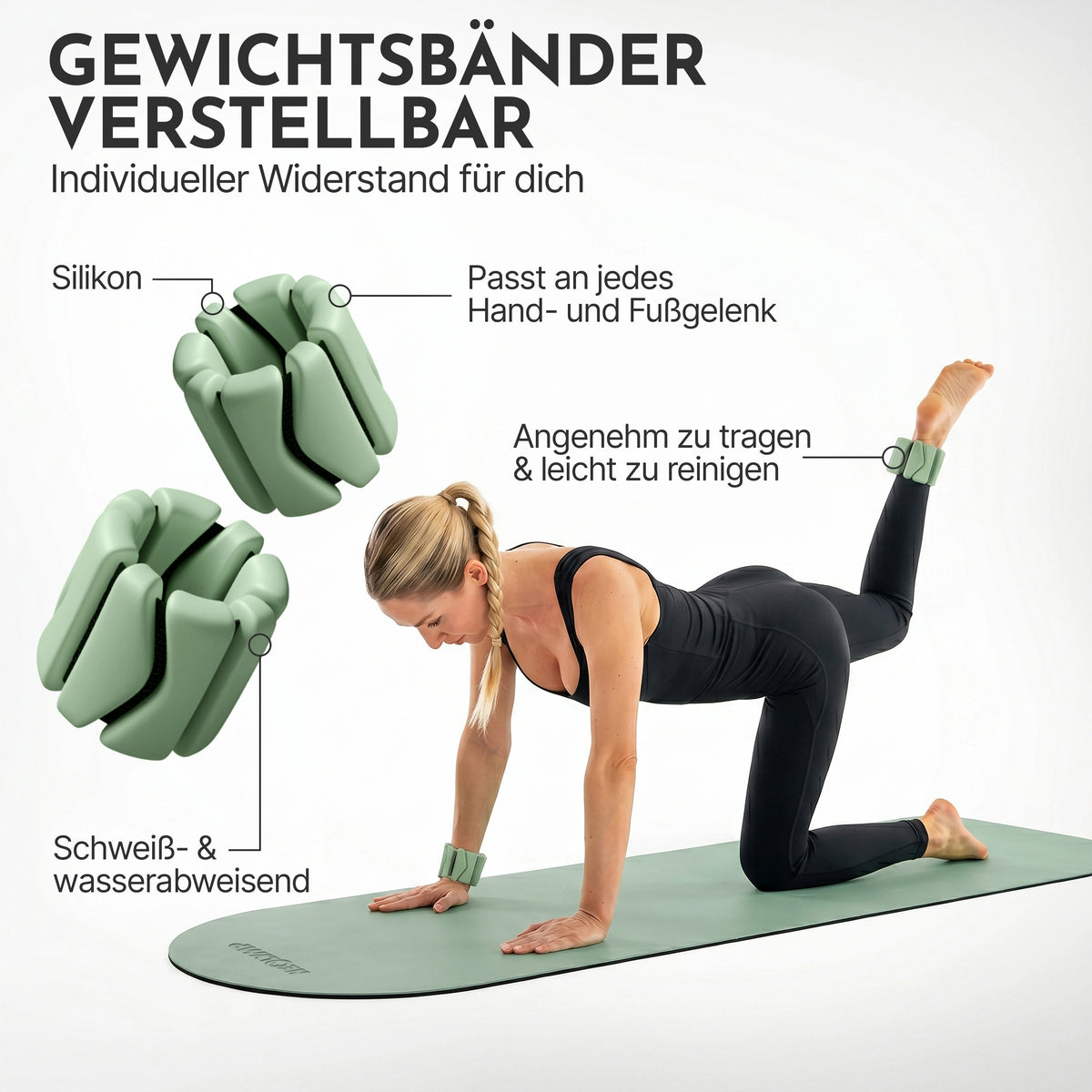Pilates Komplett-Set Premium - mit Geschenkbox - Matcha BASIC Set - Sportgerät von NEOLYMP | Fitnessequipment und Sportartikel