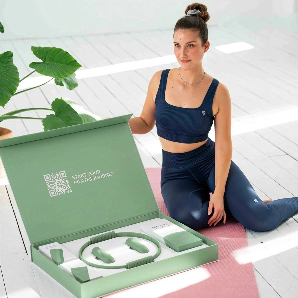Pilates Komplett-Set Premium - mit Geschenkbox - Matcha PLUS Set: mit Pilatesmatte - Sportgerät von NEOLYMP | Fitnessequipment und Sportartikel