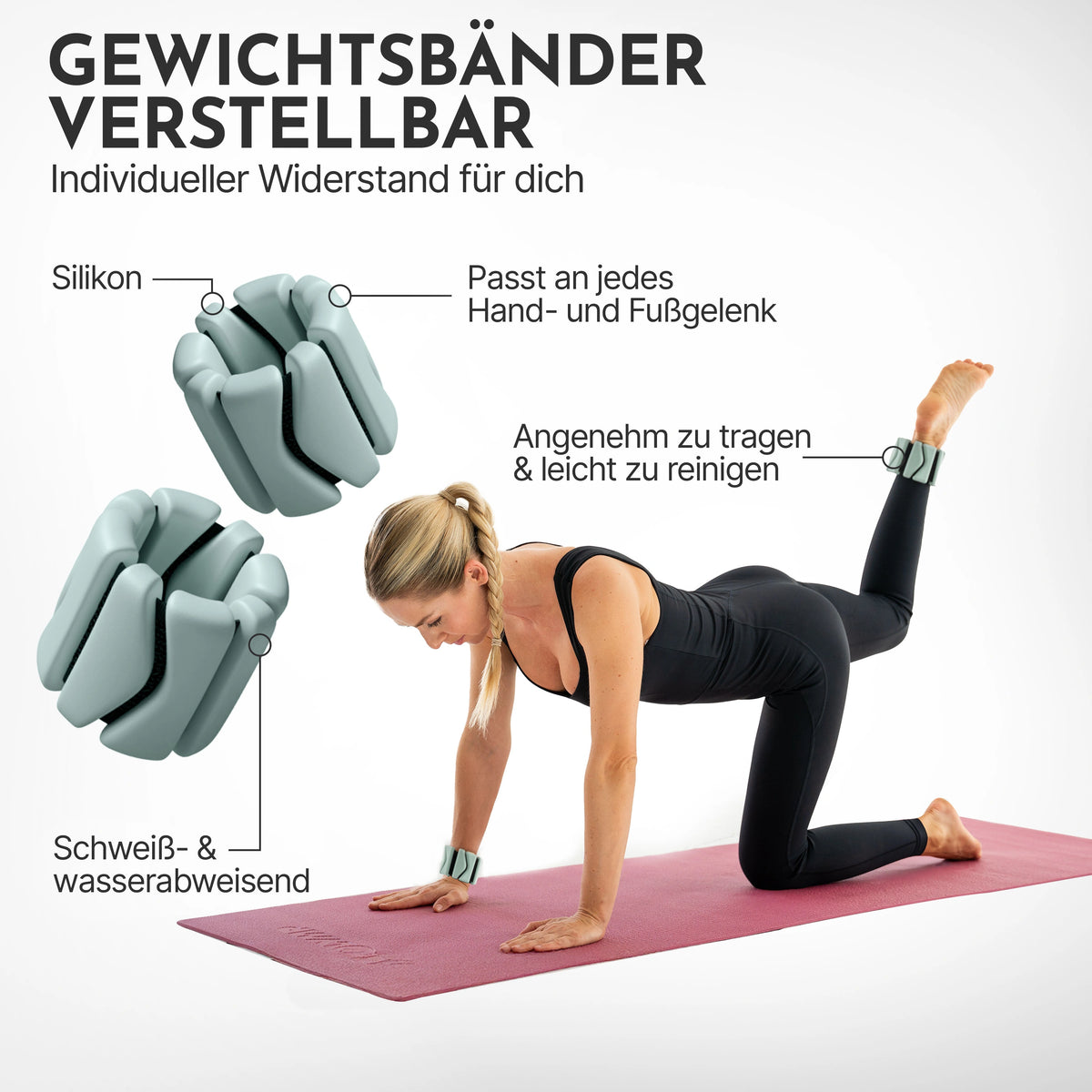 Pilates Komplett-Set Premium - mit Geschenkbox - Sky Blue PRO Set: mit Pilatesmatte + Kurs - Sportgerät von NEOLYMP | Fitnessequipment und Sportartikel