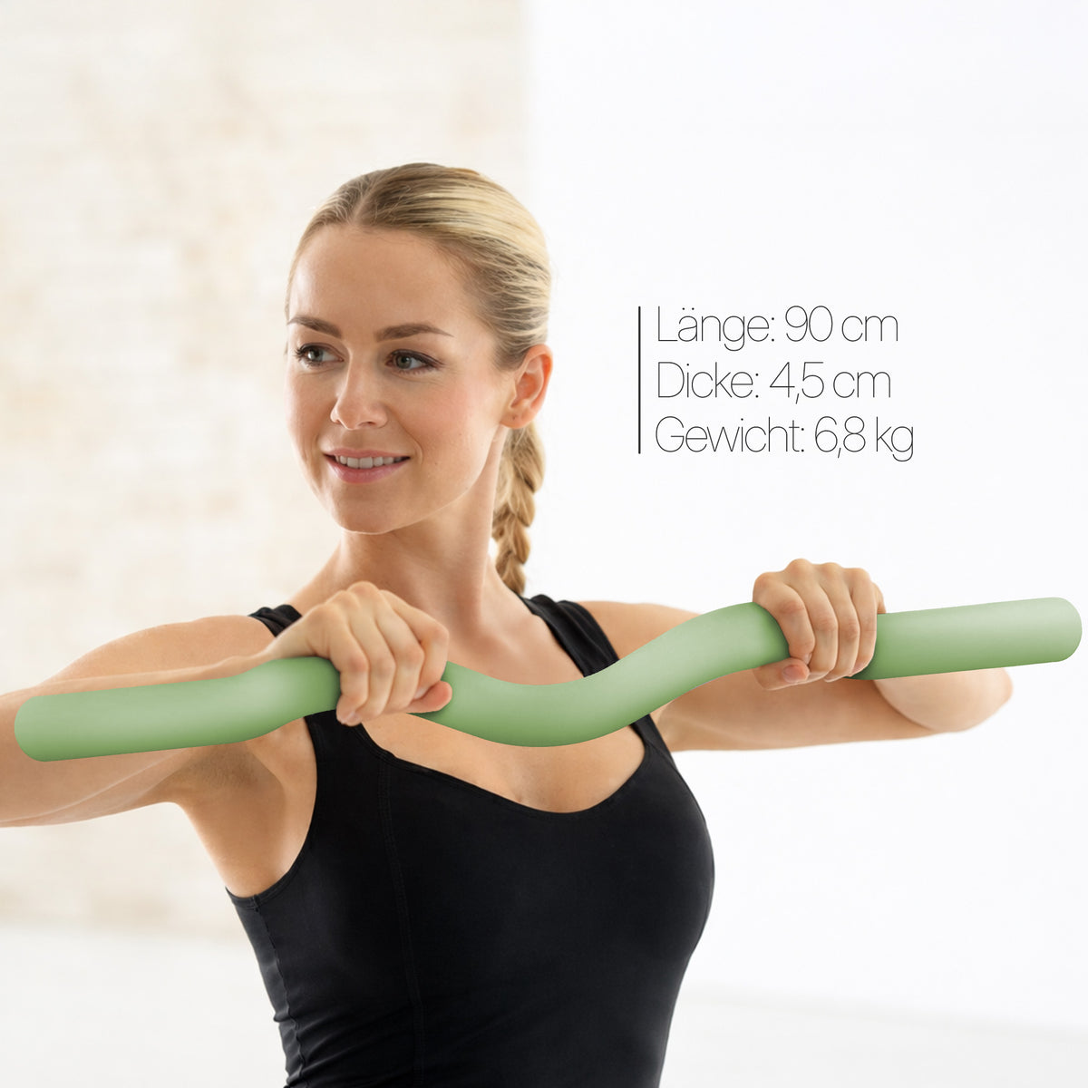 Pilates SZ Hantelstange - ergonomische Silikon Curlbar - Matcha - Sportgerät von NEOLYMP | Fitnessequipment und Sportartikel