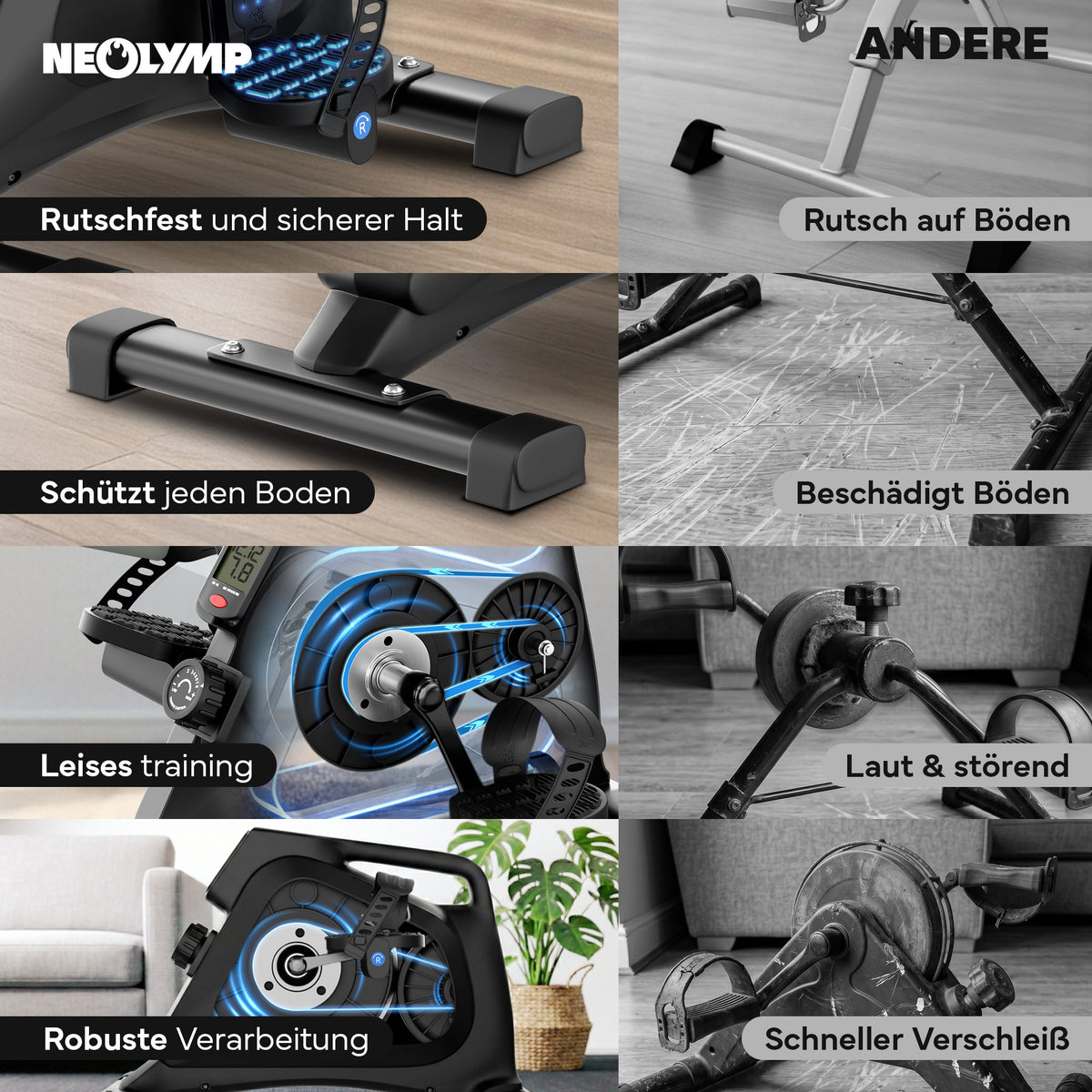Pedaltrainer - ergonomischer Heimtrainer mit Zubehör | B-Ware - - Outlet von NEOLYMP | Fitnessequipment und Sportartikel