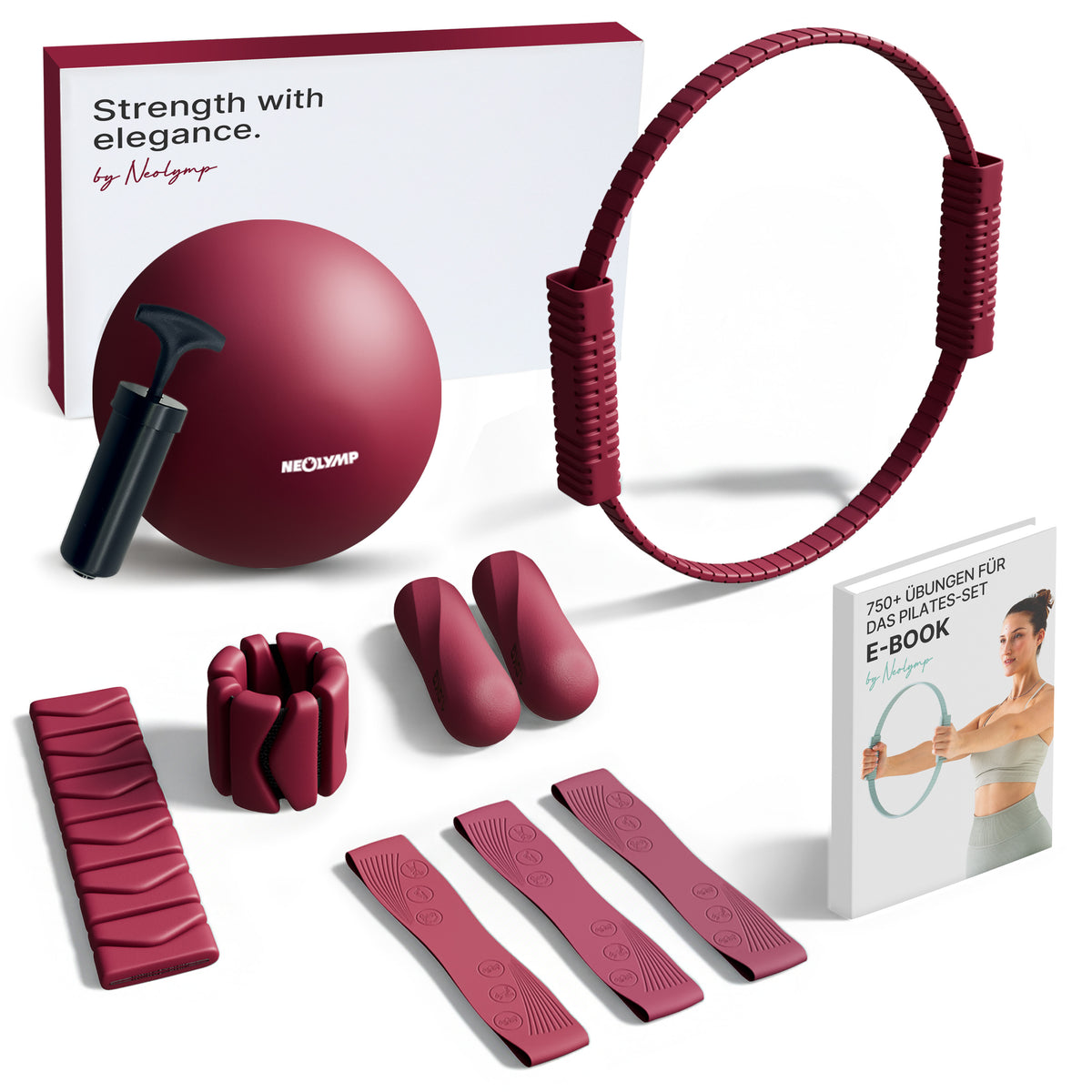 Premium Pilates Komplett-Set mit Geschenkbox (MP) - - Sportgerät von NEOLYMP | Fitnessequipment und Sportartikel