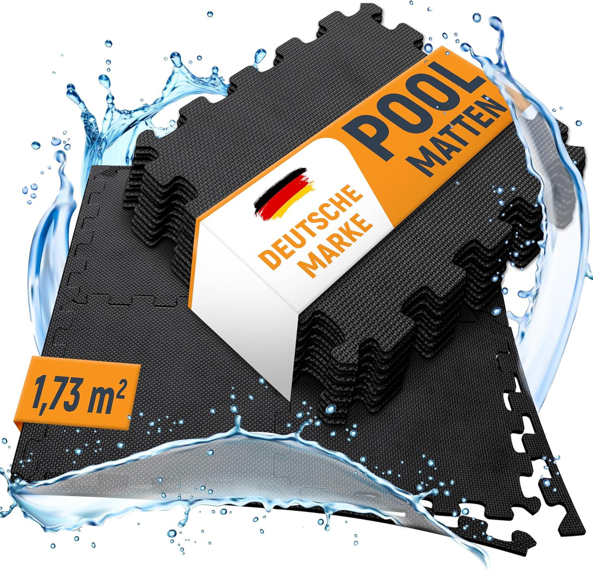 Bodenschutzmatte Pool Outdoor, zuschneidbar, für Whirlpool und Planschbecken (Schwarz) - Schwarz - Poolmatten von NEOLYMP | Fitnessequipment und Sportartikel