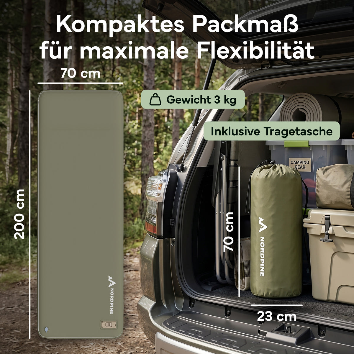 Isomatte - selbstaufblasend | B-Ware - - Outlet von NEOLYMP | Fitnessequipment und Sportartikel