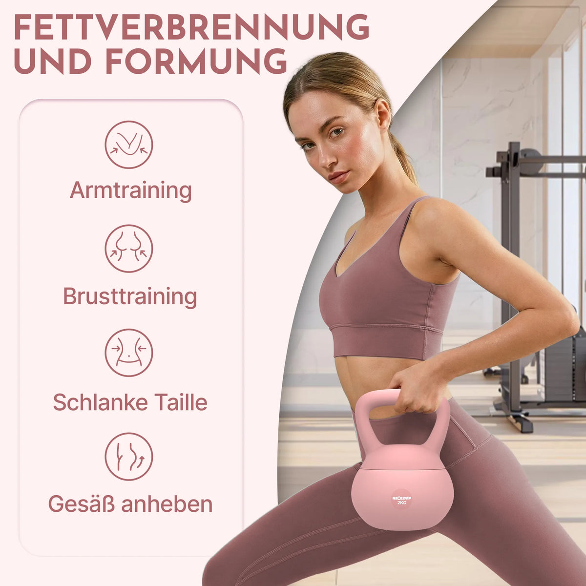 Soft Kettlebell - 2 kg bis 12 kg Trainingsgewichte – 2 kg / Pink | B-Ware - - Outlet von NEOLYMP | Fitnessequipment und Sportartikel
