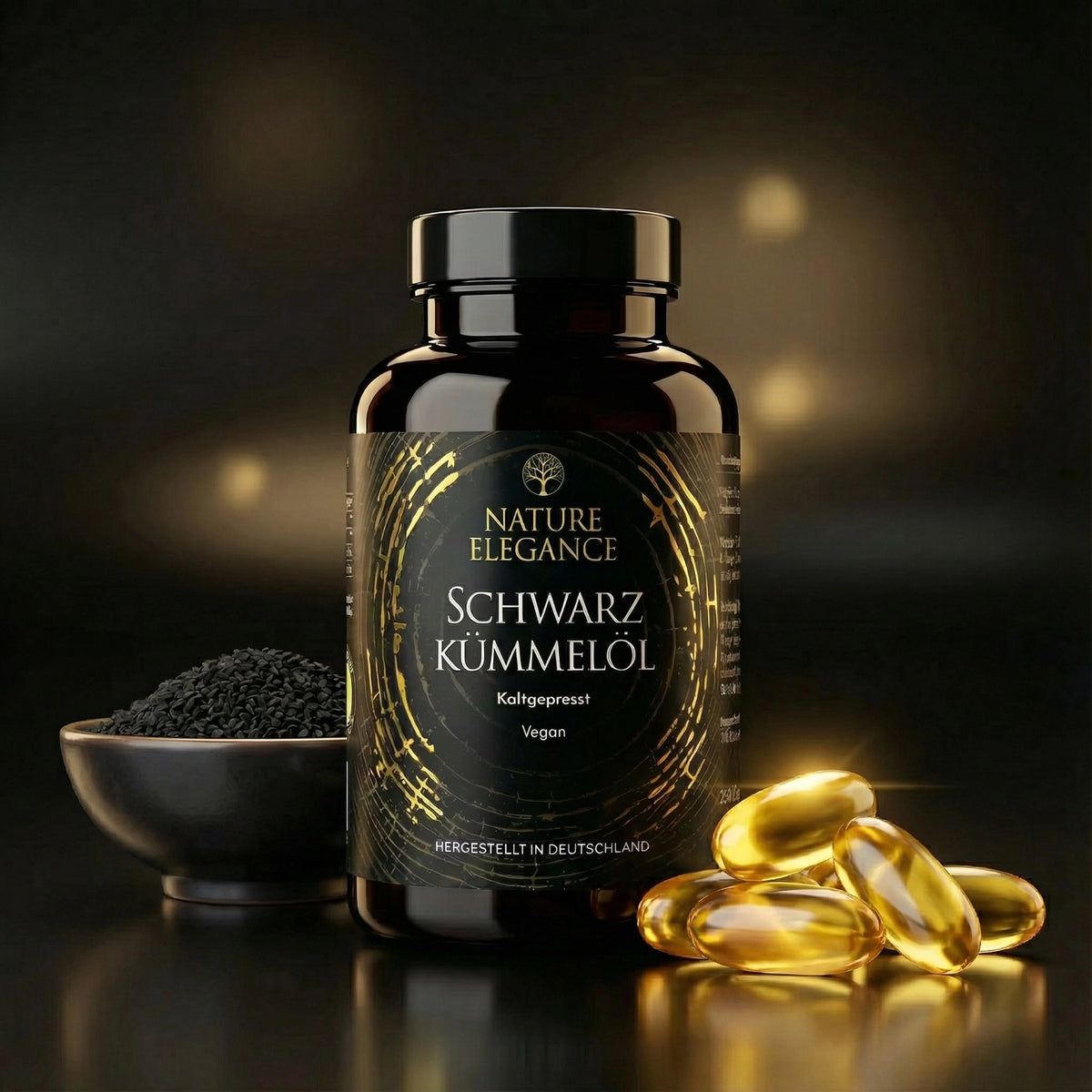 Nature Elegance - Schwarzkümmelöl 240 vegane Kapseln - Original Nigella Sativa (2er Pack) - - Nahrungsergänzungsmittel von NEOLYMP | Fitnessequipment und Sportartikel